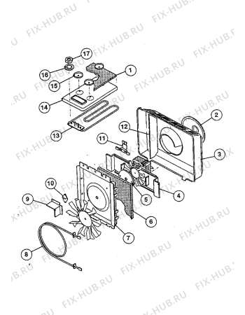 Взрыв-схема микроволновой печи Electrolux EMC2600 - Схема узла Oven equipment