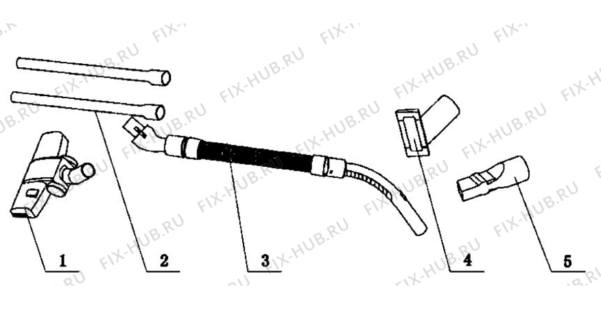 Взрыв-схема пылесоса Electrolux Z4491S - Схема узла Accessories