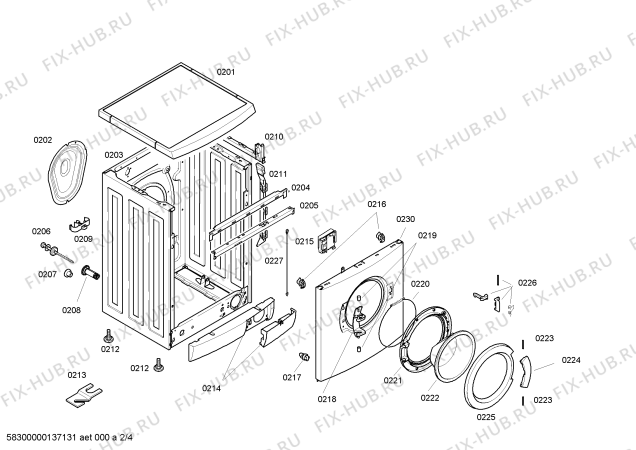 Схема №2 W7320F1EU с изображением Панель управления для стиральной машины Bosch 00672985