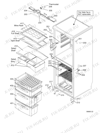Схема №2 RFM07A (F033839) с изображением Наставление для холодильной камеры Indesit C00161360