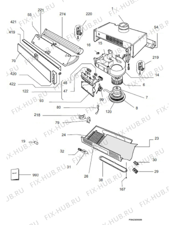 Схема №1 DXK5500SW с изображением Микрофильтр для вентиляции Aeg 50252787002