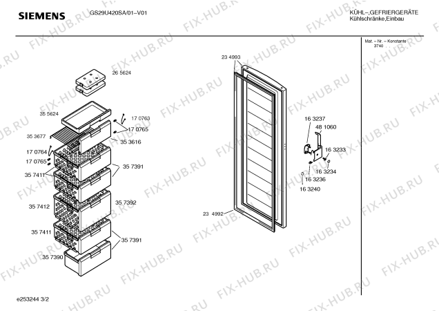 Схема №2 GS29U421SA с изображением Стартовый узел для холодильника Bosch 00188837