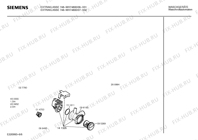 Схема №3 WH74800, EXTRAKLASSE 748 с изображением Вкладыш в панель для стиралки Siemens 00273284
