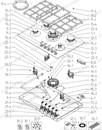Схема №1 GCW751ST (499606, GGW750) с изображением Труба для электропечи Gorenje 534141