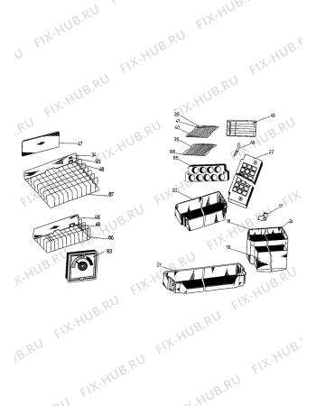 Взрыв-схема холодильника Acec RFC3102 - Схема узла Internal parts