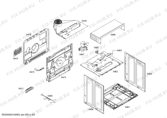 Схема №3 HEA24B140 с изображением Светодиодный индикатор для духового шкафа Bosch 00612169
