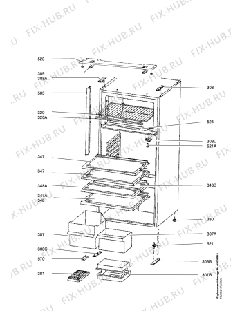 Взрыв-схема холодильника Seppelfricke IKGS204.0 - Схема узла Housing 001
