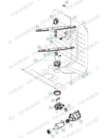 Взрыв-схема посудомоечной машины Asko D5155 XL NO   -Black Bi (339063, DW70.5) - Схема узла 03