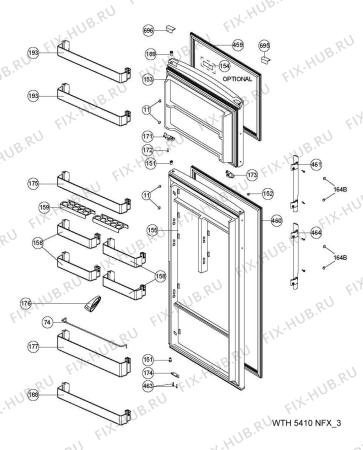 Схема №2 WTH5244 NFM с изображением Опора для холодильника Whirlpool 482000010078