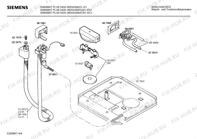 Схема №2 WFT6030DC WFT6030 с изображением Инструкция по установке/монтажу для стиралки Bosch 00516657