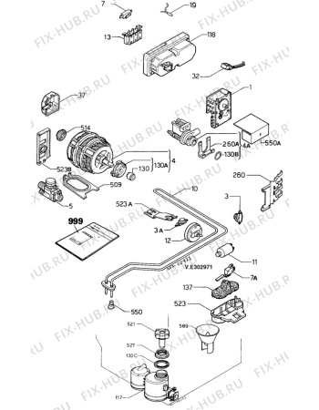 Взрыв-схема посудомоечной машины Unknown DI960-2 - Схема узла W10 Electric, users manual F