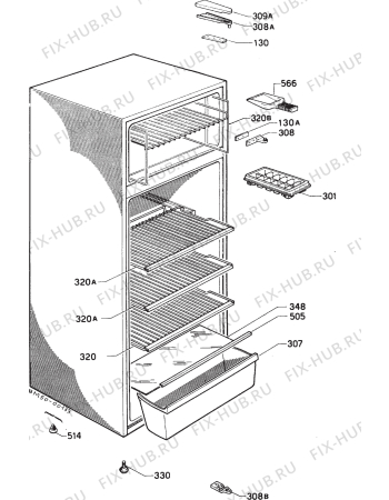 Взрыв-схема холодильника Zanussi Z23.2G - Схема узла Housing 001