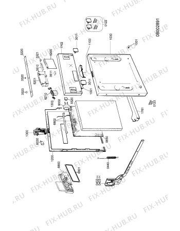Схема №3 GCX 5521 с изображением Панель для посудомоечной машины Whirlpool 481290508233