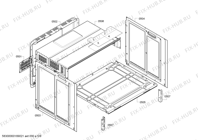 Схема №2 CH10452 с изображением Кабель для духового шкафа Bosch 00658708