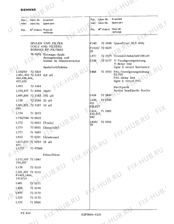 Схема №6 FS8167 с изображением Инструкция по эксплуатации для телевизора Siemens 00530340