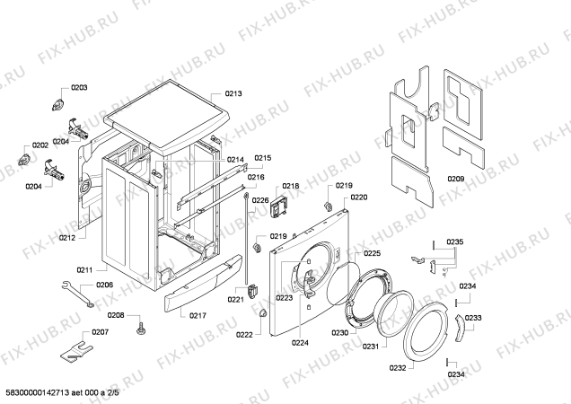 Взрыв-схема стиральной машины Bosch WAE32373EX Bosch Maxx 6 VarioPerfect - Схема узла 02