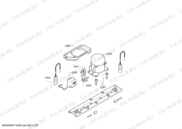 Схема №2 K4444X6 с изображением Дверь для холодильной камеры Bosch 00244033