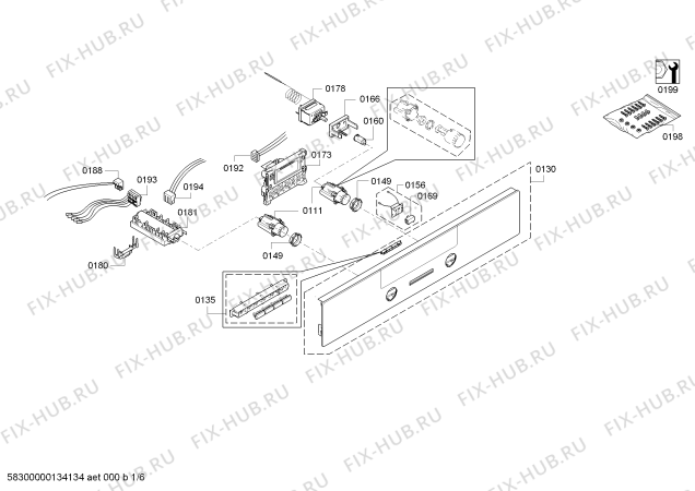 Схема №2 HB33GU530 с изображением Ручка управления духовкой для электропечи Siemens 00612518