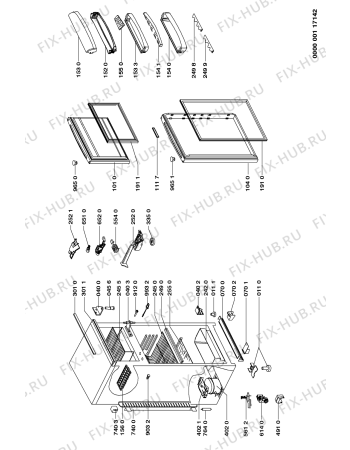 Схема №1 ART 921/H/GOLD с изображением Дверь для холодильной камеры Whirlpool 481944239331