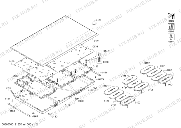 Схема №1 T59TS61N0 с изображением Стеклокерамика для духового шкафа Bosch 00714697