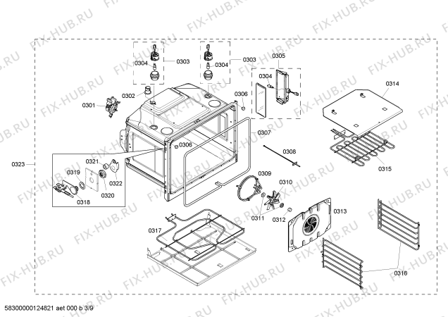 Взрыв-схема плиты (духовки) Bosch HBL8650UC - Схема узла 04