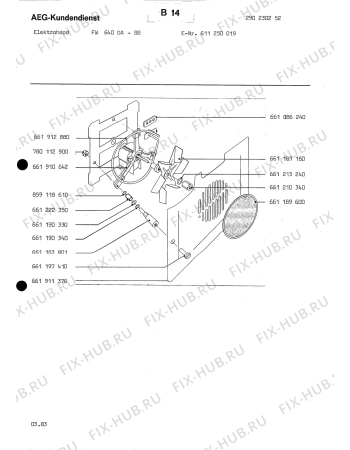 Взрыв-схема плиты (духовки) Aeg FW 640 DA SB - Схема узла Section4