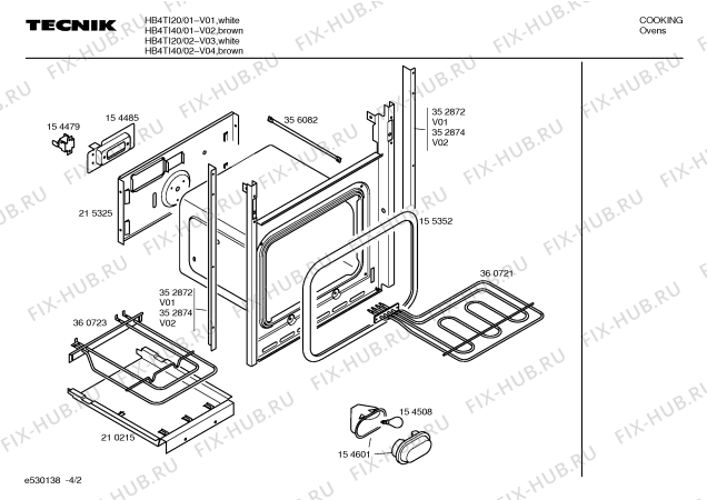 Схема №2 HB4TI40 с изображением Переключатель для плиты (духовки) Bosch 00173462