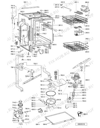 Схема №1 ADG 954/2 с изображением Обшивка для посудомоечной машины Whirlpool 480140102511