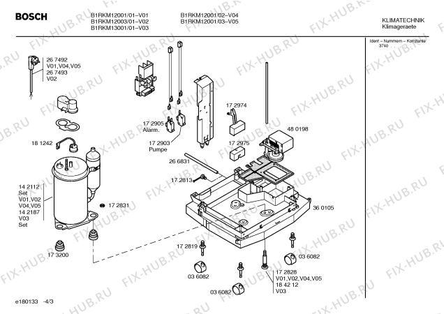 Взрыв-схема кондиционера Bosch B1RKM12001 - Схема узла 03
