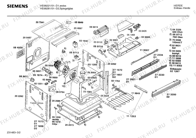 Схема №1 HE88661 с изображением Подвесной крепеж для электропечи Siemens 00088066
