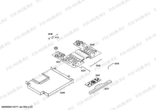 Взрыв-схема плиты (духовки) Constructa CA41052 CN.4I.60.SQ.X.X.BasF - Схема узла 02