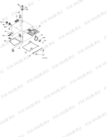 Взрыв-схема плиты (духовки) Electrolux EOB318P - Схема узла Functional parts