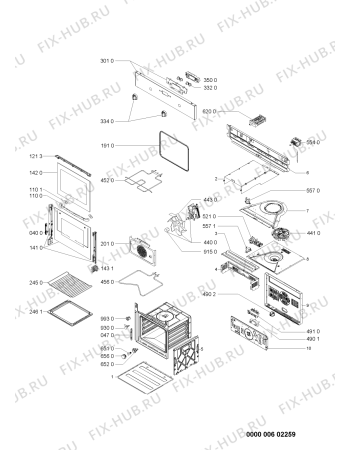 Схема №1 FC 200/WH с изображением Поверхность для духового шкафа Whirlpool 480121101491