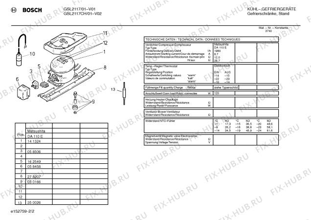 Взрыв-схема холодильника Bosch GSL2117 - Схема узла 02