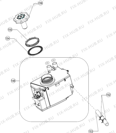 Взрыв-схема посудомоечной машины Upo D60   -White Softener(171246, V16001004) - Схема узла 07