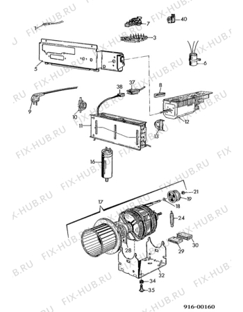 Взрыв-схема стиральной машины Electrolux WT423ROY - Схема узла Electrical equipment