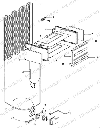 Взрыв-схема холодильника Electrolux RF512G - Схема узла C10 Cold, users manual