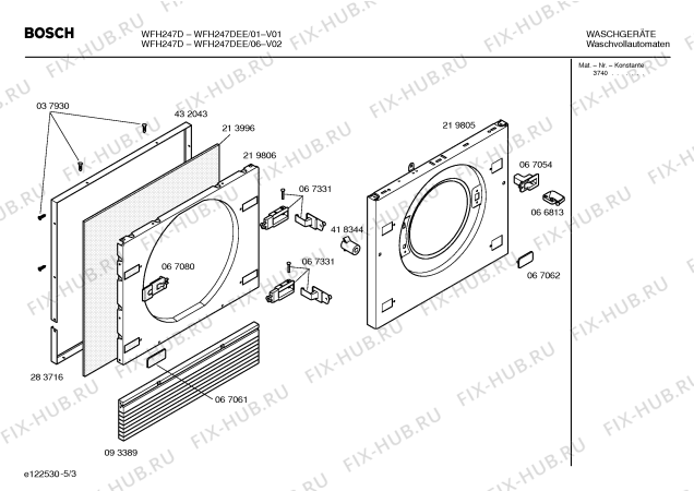 Схема №2 WFH247DEE Maxx WFH 247D с изображением Таблица программ для стиралки Bosch 00422304