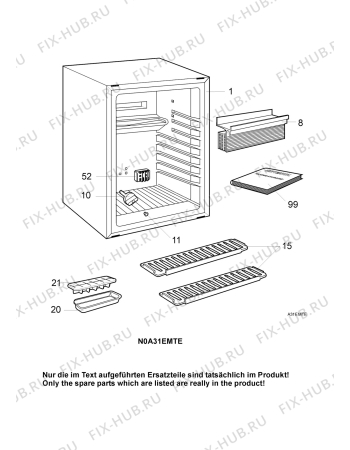 Взрыв-схема холодильника Electrolux Loisirs RH032 - Схема узла Housing 001