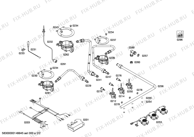 Схема №1 EC645YB80Q 3G+1E SE60F IH5 с изображением Варочная панель для плиты (духовки) Siemens 00683026