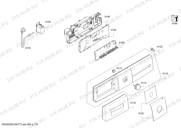 Схема №1 WM12E160FF iQ300 varioPerfect с изображением Силовой модуль для стиралки Siemens 00706575