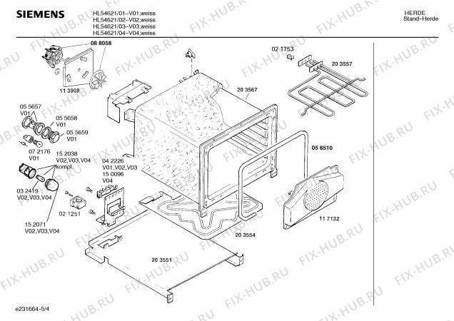 Схема №1 HL54621 с изображением Панель для духового шкафа Siemens 00283338