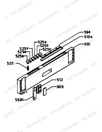 Взрыв-схема посудомоечной машины Zanussi IT6020 - Схема узла Command panel 037