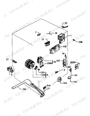 Взрыв-схема посудомоечной машины Unknown QB160W - Схема узла W10 Electric, users manual F