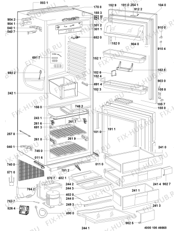 Схема №1 KGIE 3360 A++ LH с изображением Часть корпуса для холодильника Whirlpool 481010471320