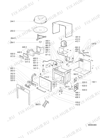 Схема №1 EMCCD 3552 IN с изображением Шуруп для микроволновой печи Whirlpool 481249878294