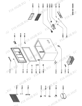 Схема №1 CB 6400/G с изображением Дверка для холодильника Whirlpool 481944268519