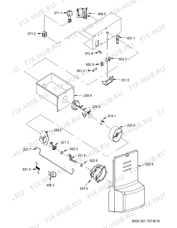 Взрыв-схема холодильника Whirlpool GC2027HNKBS (F092634) - Схема узла