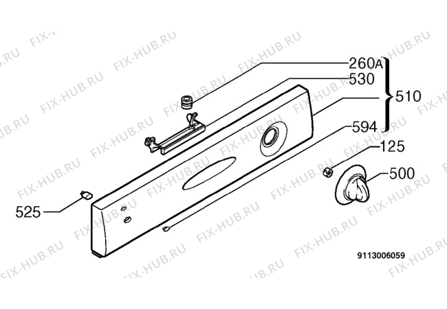 Взрыв-схема посудомоечной машины Rosenlew RW710 - Схема узла Command panel 037