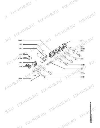 Взрыв-схема плиты (духовки) Electrolux EKC6652-X - Схема узла Functional parts 267